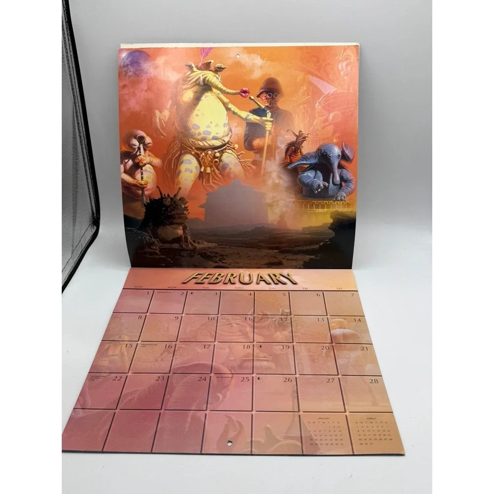 Vintage 1998 Star Wars Return of the Jedi Hallmark Wall Calendar Collectible